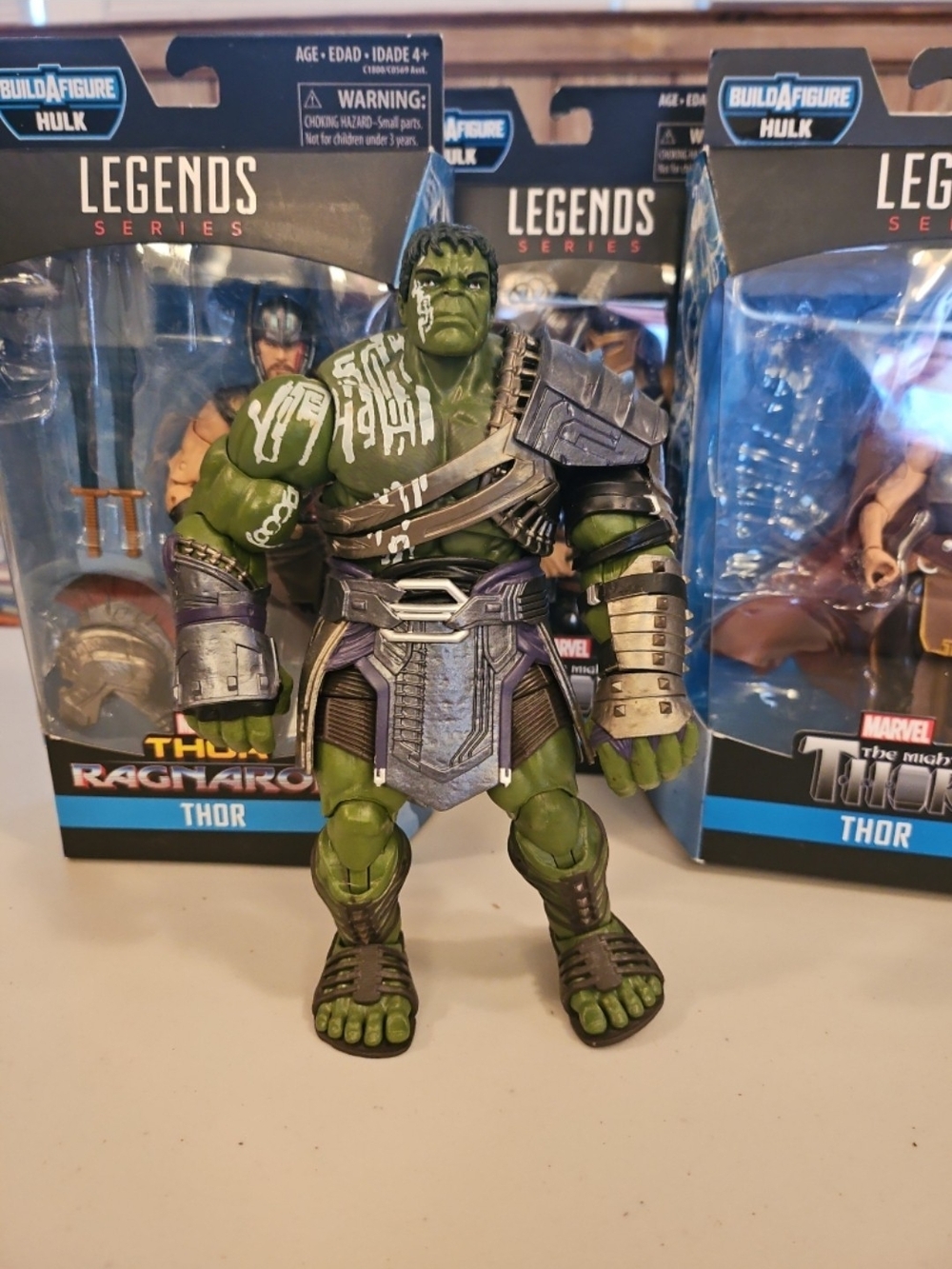 Marvel Legends Thor Ragnarok Build a Figure Hulk Complete Set - Picture 2 of 8